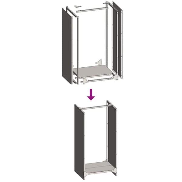 Brandhoutrek 40X30X80 Cm Koudgewalst Staal Wit