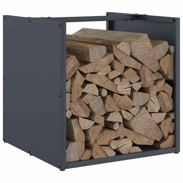 Brandhoutrek 40X40X40 Cm Koudgewalst Staal Antracietkleurig