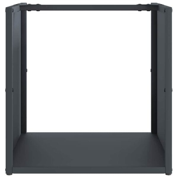 Brandhoutrek 40X40X40 Cm Koudgewalst Staal Antracietkleurig