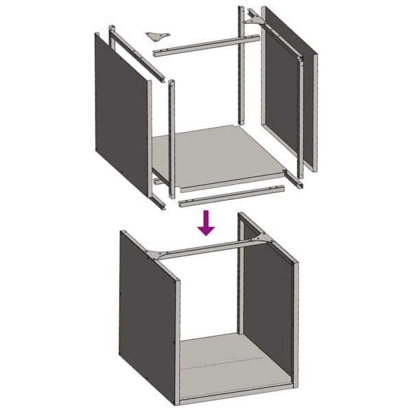 Brandhoutrek 40X40X40 Cm Koudgewalst Staal Antracietkleurig