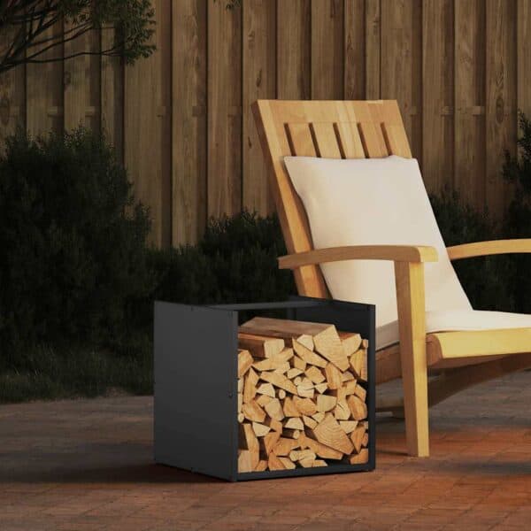 Brandhoutrek 40X40X40 Cm Koudgewalst Staal Antracietkleurig