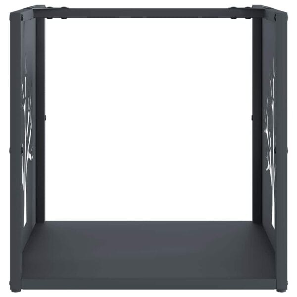 Brandhoutrek 40X40X40 Cm Koudgewalst Staal Antracietkleurig