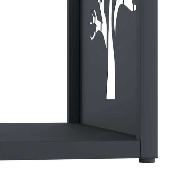 Brandhoutrek 40X40X40 Cm Koudgewalst Staal Antracietkleurig