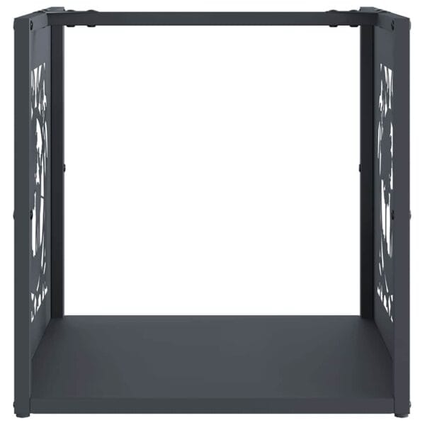 Brandhoutrek 40X40X40 Cm Koudgewalst Staal Antracietkleurig