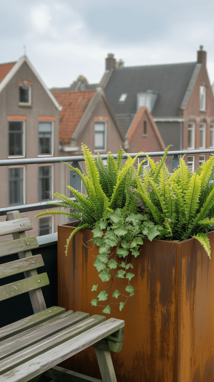 corten plantenbak daktuin