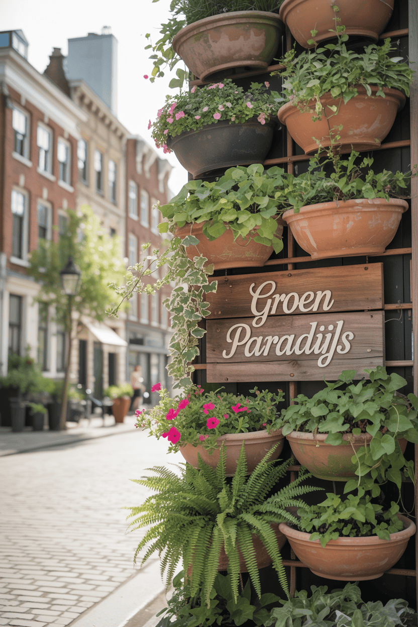 verticale-muur-plantenbak-met-meerdere-lagen-planten-in-een-kleine-stadstuin-3